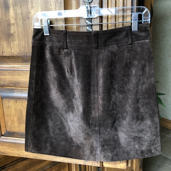 Ann Taylor suede leather mini skirt vintage - Picture 2 of 14